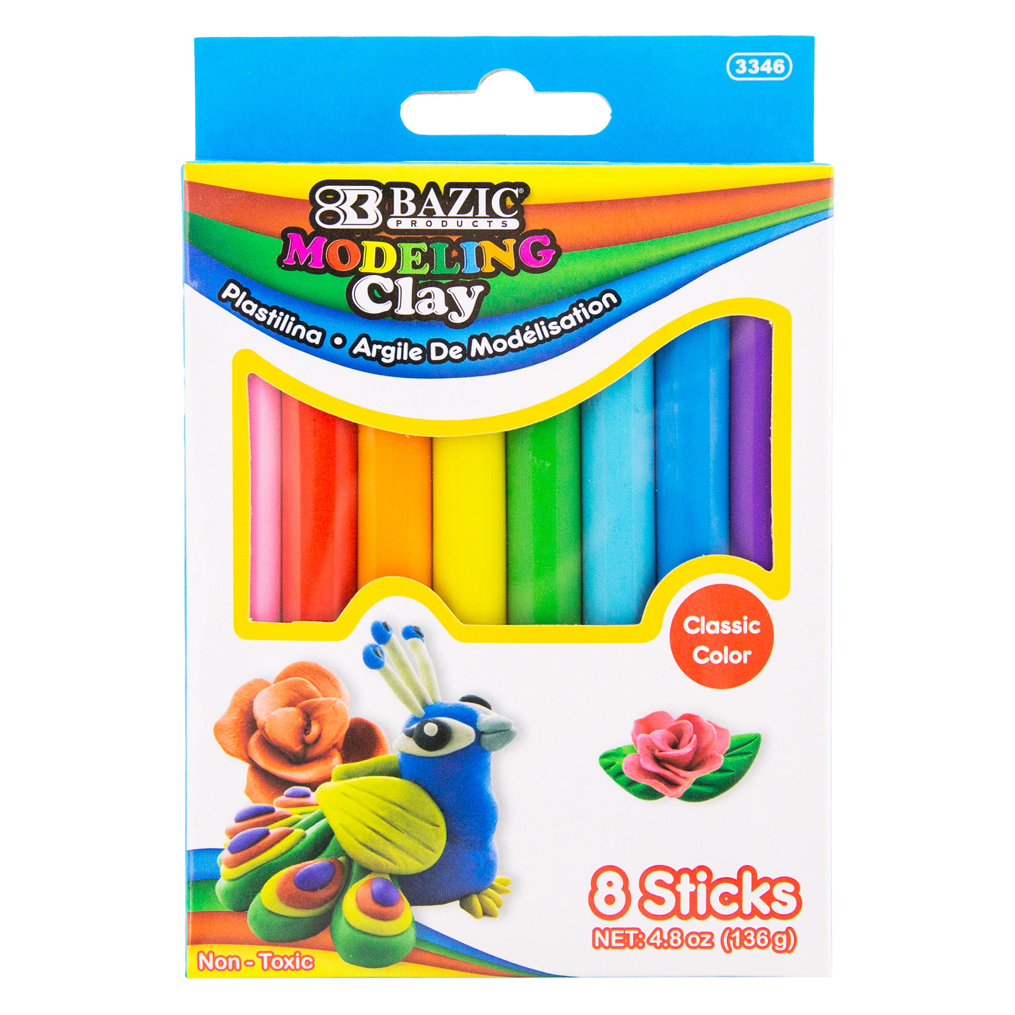 Modeling Clay Sticks 8 Primary Colors 4.8 Oz