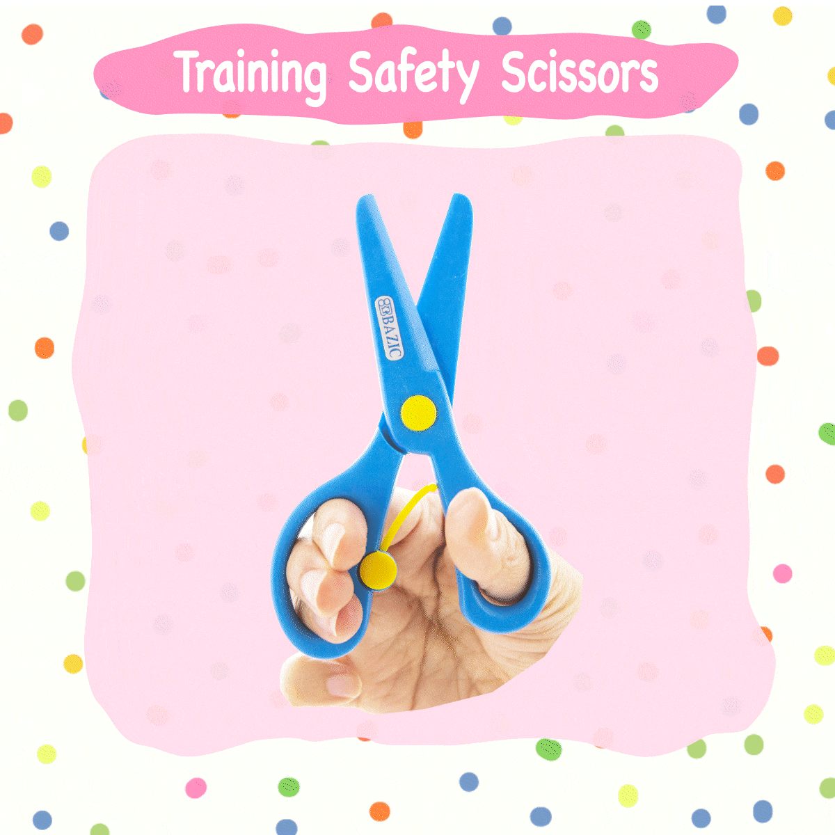Bazic Kids Training Safety Scissors 5 Box - 24 Units @ per Unit