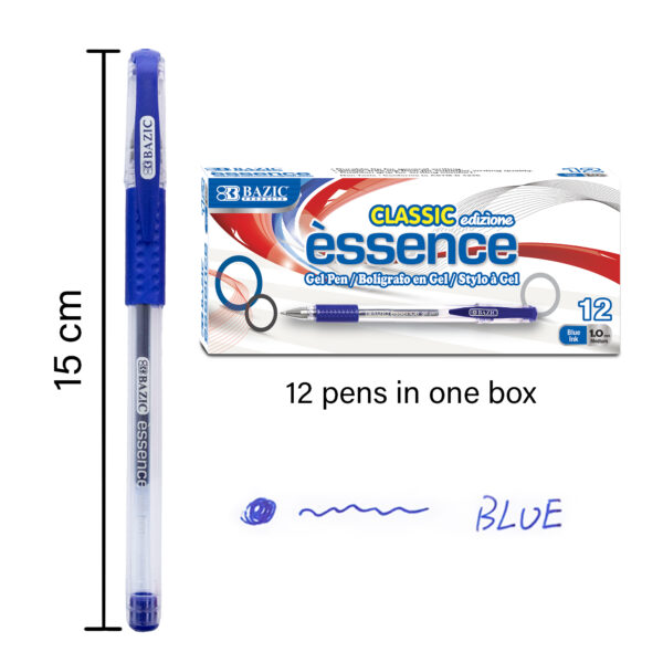 Essence Gel-Pen Blue w/ Cushion Grip (12/Box)