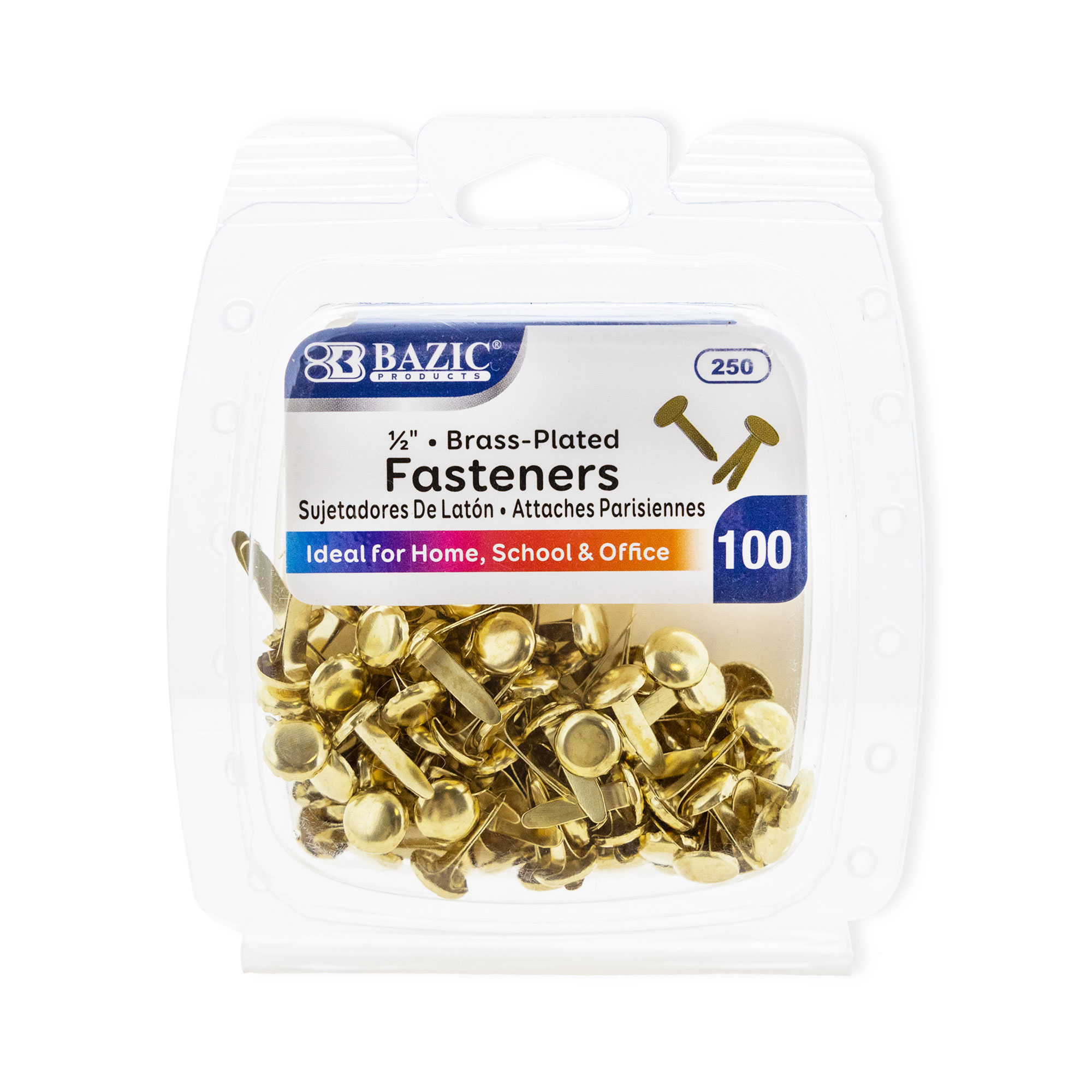 Fasteners Brass Plated 1/2″ (100/Pack)