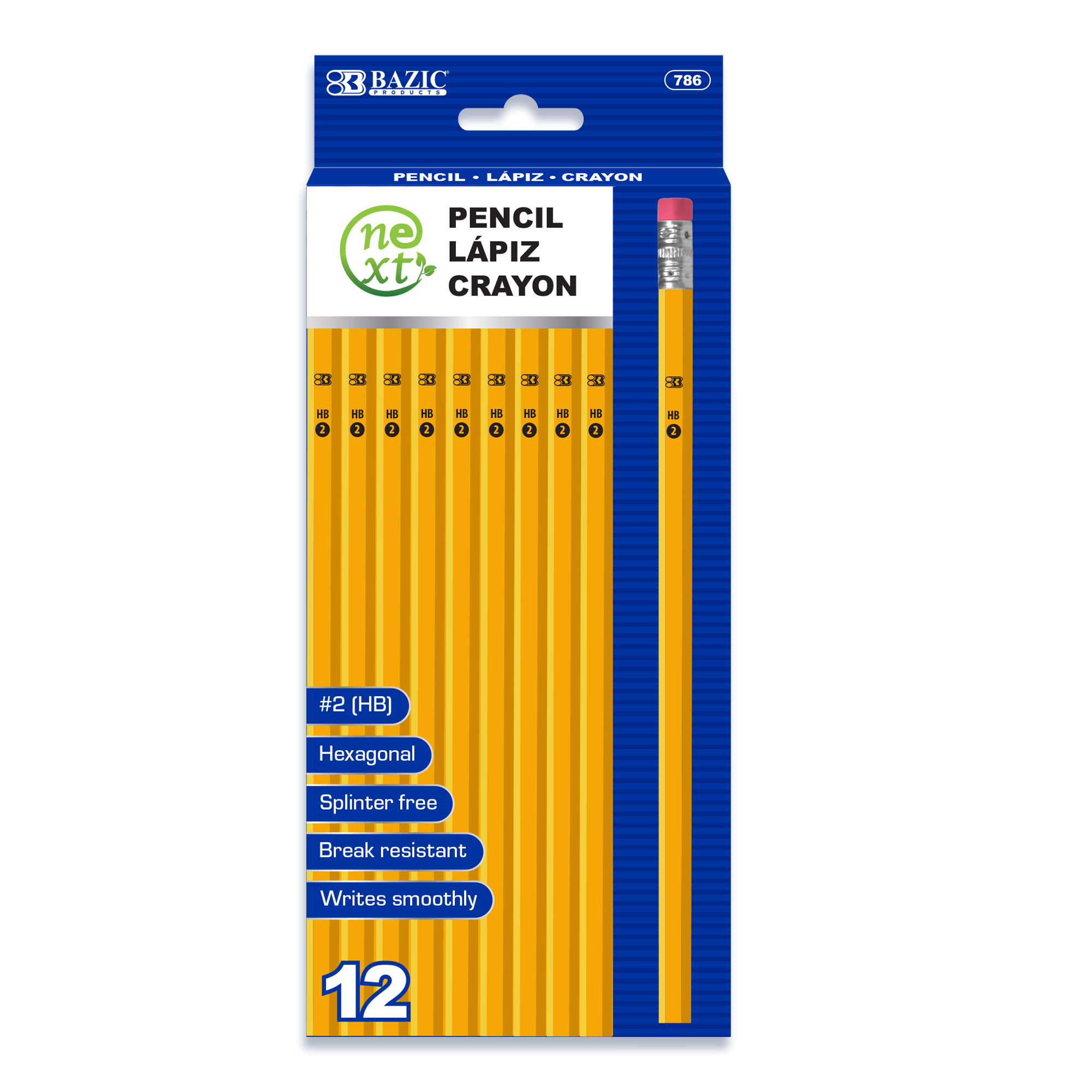 [Wood Free] NEXT #2 Yellow Pencil (12/Pack)